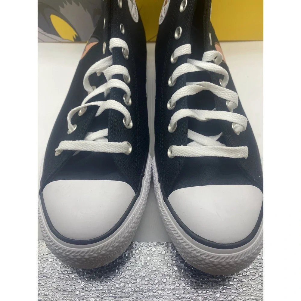Converse Chuck Taylor All Star HI Men's US 10.5 Sneakers Black Tom & Jerry Shoes - Picture 3 of 5